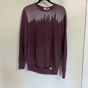 Burgundy Forest Silhouette Sweatshirt